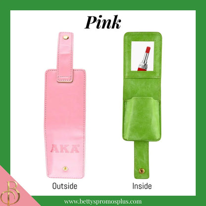 Alpha Kappa Alpha AKA Lipstick Holder Travel Lipstick Case Dual Lip Balm Holder-Alpha Kappa Alpha Paraphernalia-Alpha Kappa Alpha Lipstick Cover-Betty's Promos Plus