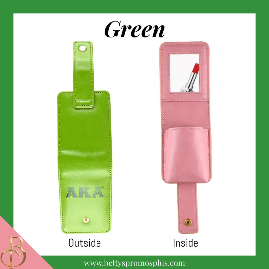 Alpha Kappa Alpha AKA Lipstick Holder Travel Lipstick Case Dual Lip Balm Holder-Alpha Kappa Alpha Paraphernalia-Alpha Kappa Alpha Lipstick Cover-Betty's Promos Plus