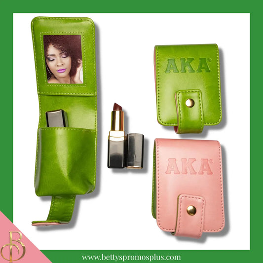 Alpha Kappa Alpha AKA Lipstick Holder Travel Lipstick Case Dual Lip Balm Holder-Alpha Kappa Alpha Paraphernalia-Alpha Kappa Alpha Lipstick Cover-Betty's Promos Plus