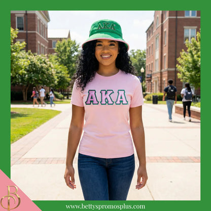 Alpha Kappa Alpha AKA Mesh Flex Fit Embroidered Bucket Hat-Alpha Kappa Alpha Paraphernalia-Alpha Kappa Alpha Hats-Betty's Promos Plus