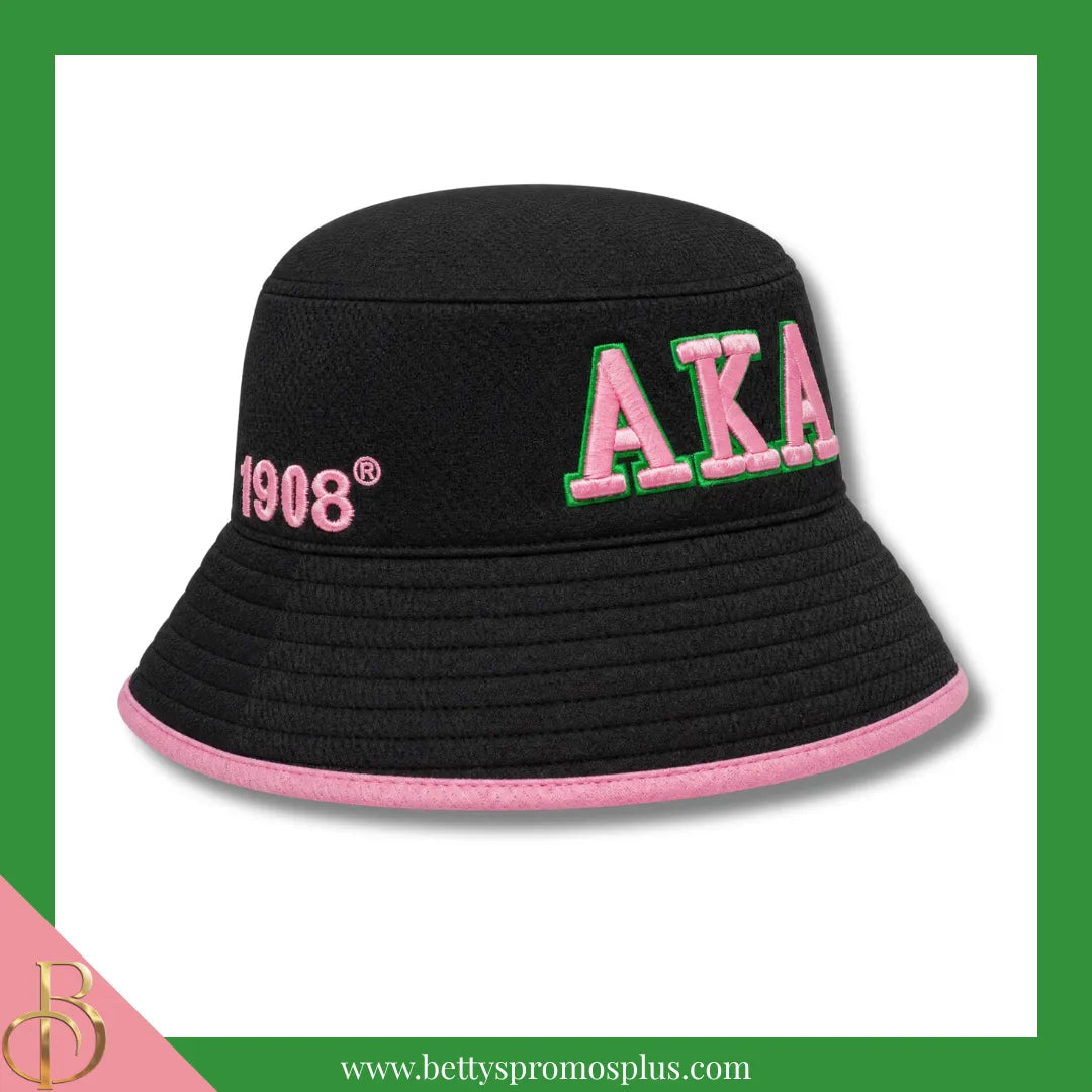 Alpha Kappa Alpha AKA Mesh Flex Fit Embroidered Bucket Hat-Alpha Kappa Alpha Paraphernalia-Alpha Kappa Alpha Hats-Betty's Promos Plus