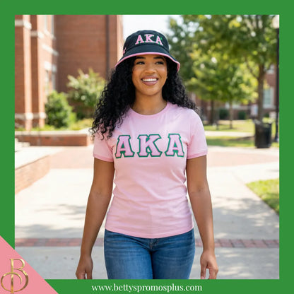 Alpha Kappa Alpha AKA Mesh Flex Fit Embroidered Bucket Hat-Alpha Kappa Alpha Paraphernalia-Alpha Kappa Alpha Hats-Betty's Promos Plus
