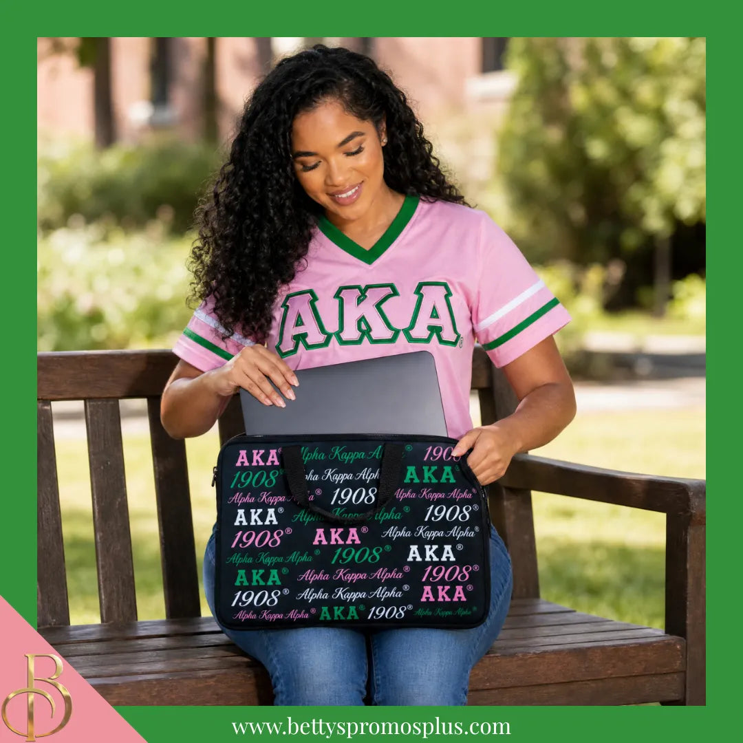 Alpha Kappa Alpha AKA Neoprene Laptop Sleeve-Alpha Kappa Alpha Paraphernalia-Alpha Kappa Alpha Bags/Purses-Betty's Promos Plus