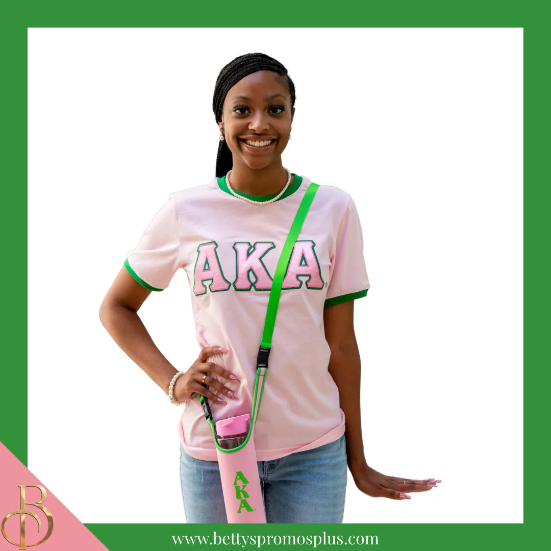 Alpha Kappa Alpha AKA Neoprene Water Bottle Holder-Alpha Kappa Alpha Paraphernalia-Alpha Kappa Alpha Water Bottle Holder-Betty's Promos Plus