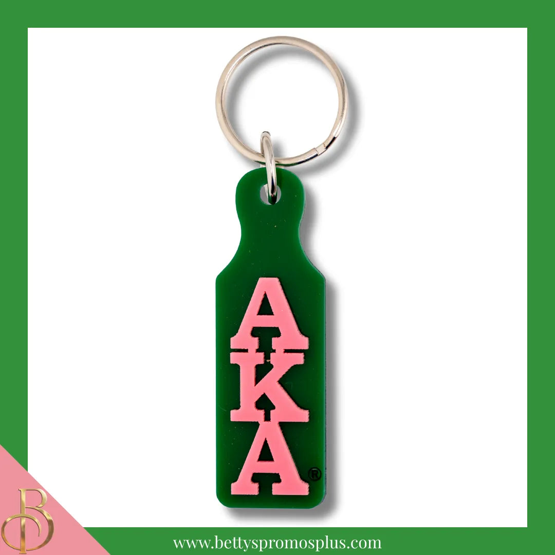 Alpha Kappa Alpha AKA Paddle Acrylic Keychain-Alpha Kappa Alpha Paraphernalia-Alpha Kappa Alpha Keychain-Betty's Promos Plus