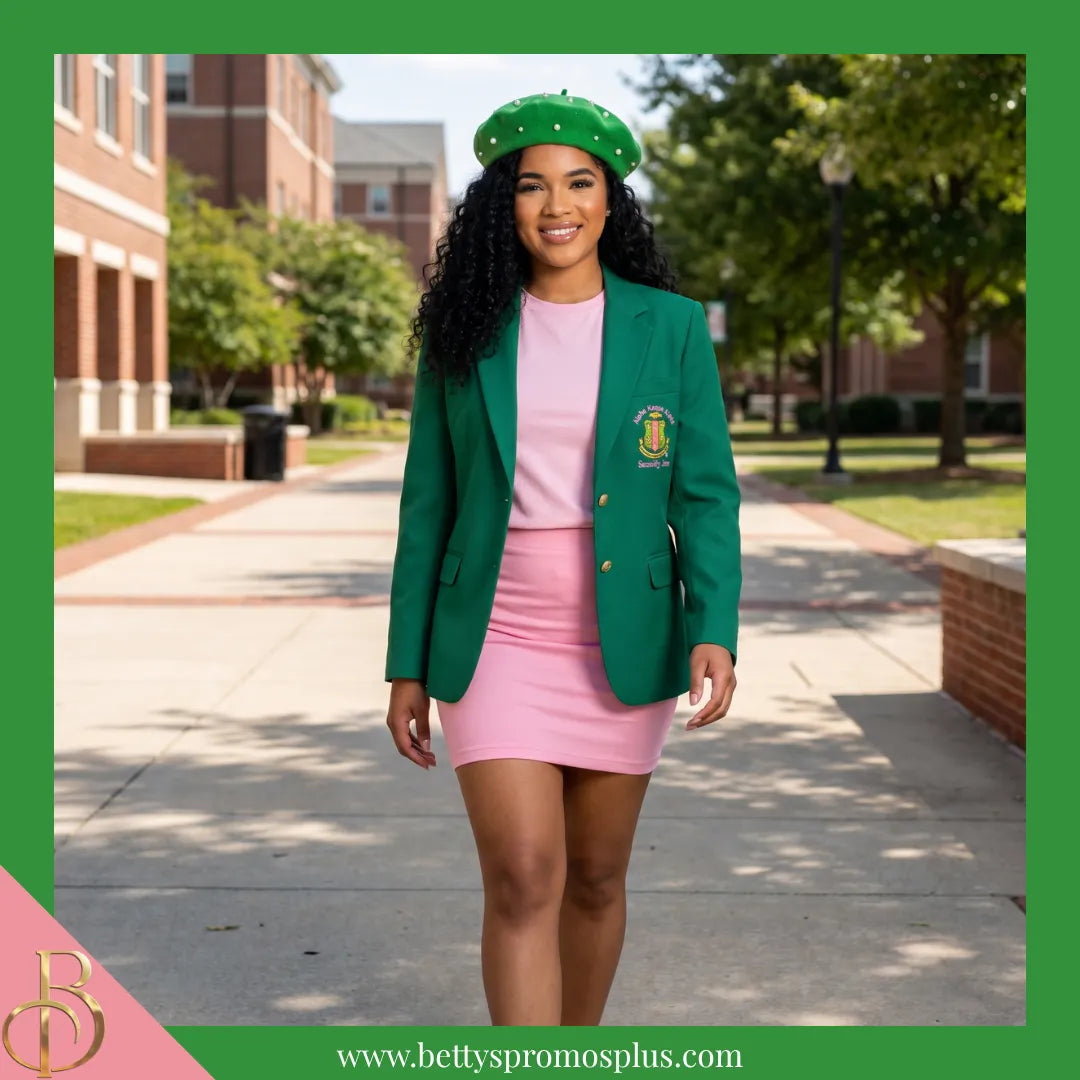 Alpha Kappa Alpha AKA Pearl Beret Wool Tam-Alpha Kappa Alpha Paraphernalia-Alpha Kappa Alpha Hats-Betty's Promos Plus