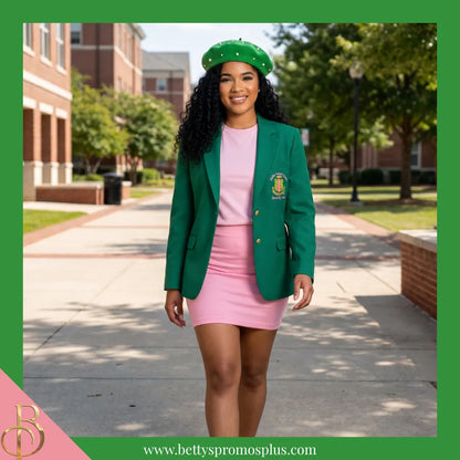 Alpha Kappa Alpha AKA Pearl Beret Wool Tam-Alpha Kappa Alpha Paraphernalia-Alpha Kappa Alpha Hats-Betty's Promos Plus