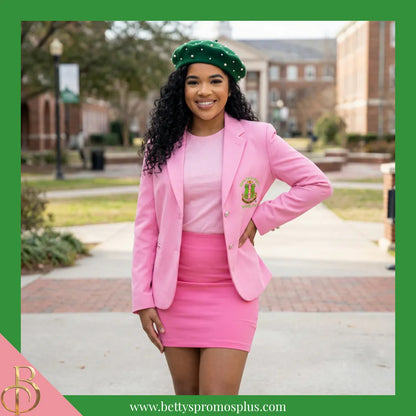 Alpha Kappa Alpha AKA Pearl Beret Wool Tam-Alpha Kappa Alpha Paraphernalia-Alpha Kappa Alpha Hats-Betty's Promos Plus