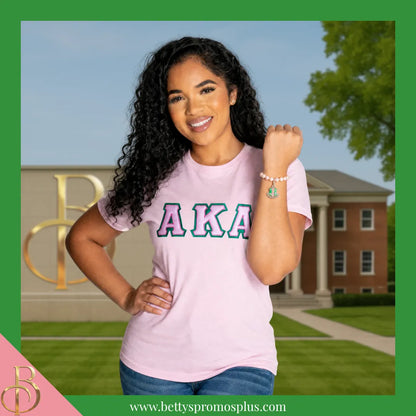 Alpha Kappa Alpha AKA Pearl Bracelet with Shield Charm-Alpha Kappa Alpha Paraphernalia-Alpha Kappa Alpha Bracelet-Betty's Promos Plus