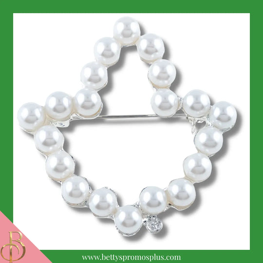 Alpha Kappa Alpha AKA Pearl Ivy-Shaped Rhinestone Pin-Alpha Kappa Alpha Paraphernalia-Alpha Kappa Alpha Rhinestone Pin-Betty's Promos Plus
