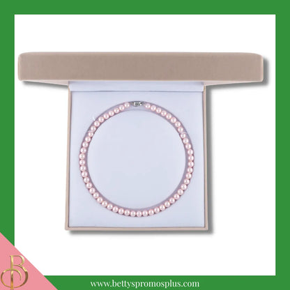 Alpha Kappa Alpha AKA Pink Pearl Necklace with "My Pearls" Jewelry Box-Alpha Kappa Alpha Paraphernalia-Alpha Kappa Alpha Necklace-Betty's Promos Plus