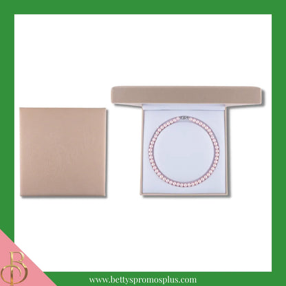 Alpha Kappa Alpha AKA Pink Pearl Necklace with "My Pearls" Jewelry Box-Alpha Kappa Alpha Paraphernalia-Alpha Kappa Alpha Necklace-Betty's Promos Plus