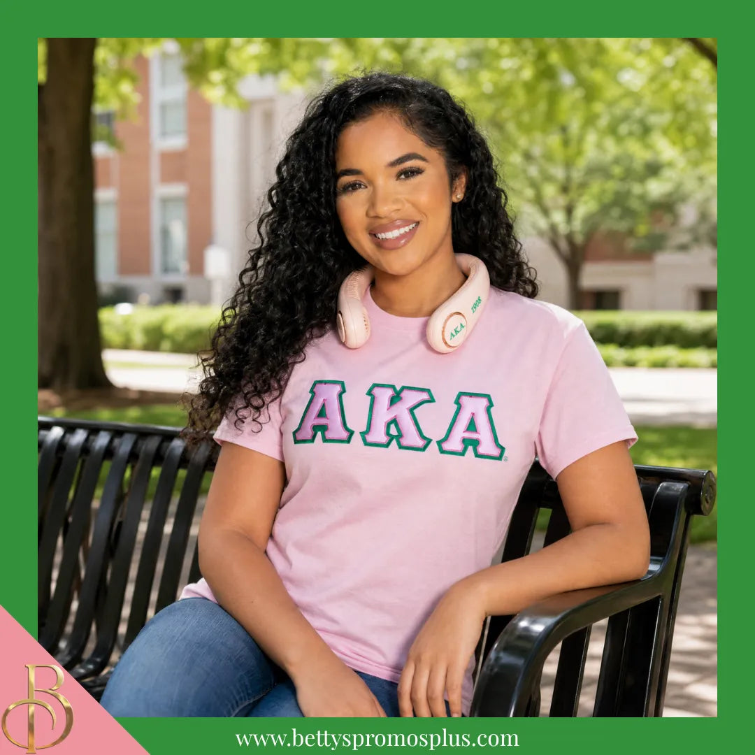 Alpha Kappa Alpha AKA Portable Bladeless Rechargeable Hands-Free Neck Fan-Alpha Kappa Alpha Paraphernalia-Alpha Kappa Alpha Fan-Betty's Promos Plus