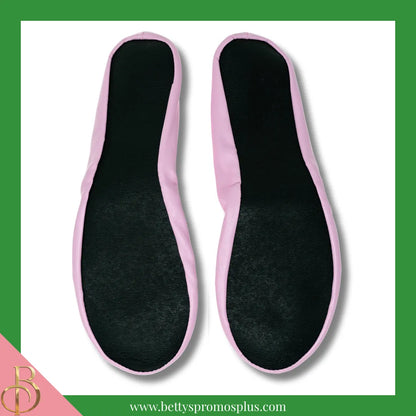 Alpha Kappa Alpha AKA Printed Foldable Ballet Flats with Carrying Case-Alpha Kappa Alpha Paraphernalia-Alpha Kappa Alpha Ballet Flats-Betty's Promos Plus