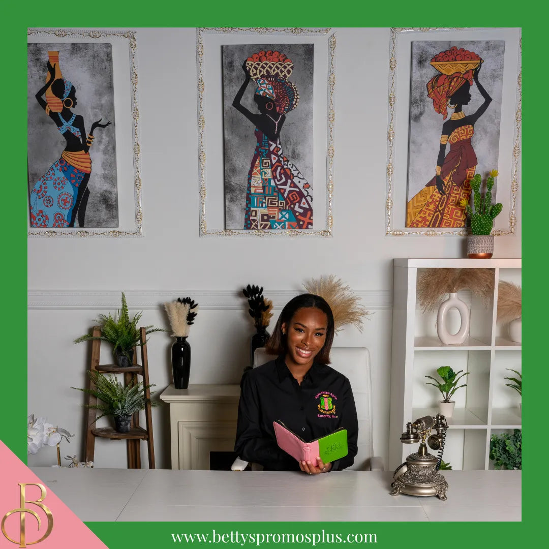 Alpha Kappa Alpha AKA Shield Embossed Document Cover AKA Document & Manual Holder-Alpha Kappa Alpha Paraphernalia-Alpha Kappa Alpha Document Cover-Betty's Promos Plus