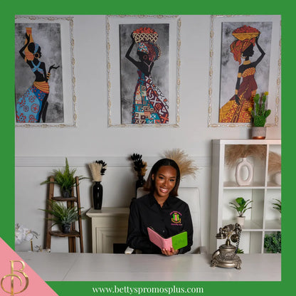 Alpha Kappa Alpha AKA Shield Embossed Document Cover AKA Document & Manual Holder-Alpha Kappa Alpha Paraphernalia-Alpha Kappa Alpha Document Cover-Betty's Promos Plus