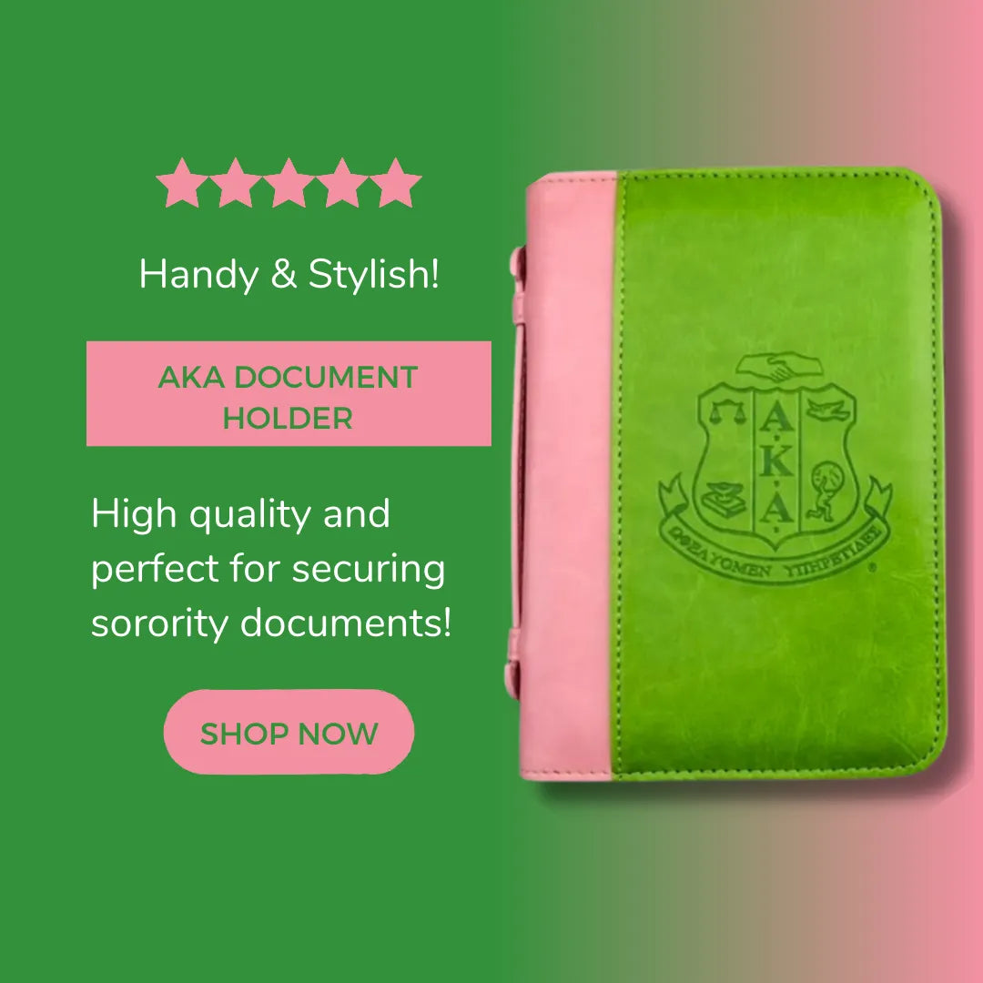 Alpha Kappa Alpha AKA Shield Embossed Document Cover AKA Document & Manual Holder-Alpha Kappa Alpha Paraphernalia-Alpha Kappa Alpha Document Cover-Betty's Promos Plus