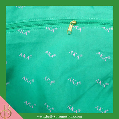 Alpha Kappa Alpha AKA Shield Heavy Duty Canvas Tote Bag-Alpha Kappa Alpha Paraphernalia-Alpha Kappa Alpha Tote Bags-Betty's Promos Plus