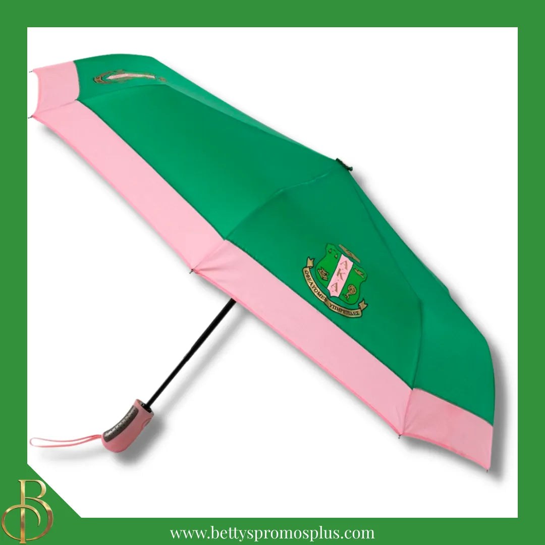 Alpha Kappa Alpha AKA Shield Hurricane Umbrella-Alpha Kappa Alpha Paraphernalia-Alpha Kappa Alpha Umbrellas-Betty's Promos Plus
