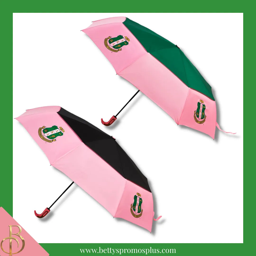 Alpha Kappa Alpha AKA Shield Hurricane Umbrella-Alpha Kappa Alpha Paraphernalia-Alpha Kappa Alpha Umbrellas-Betty's Promos Plus