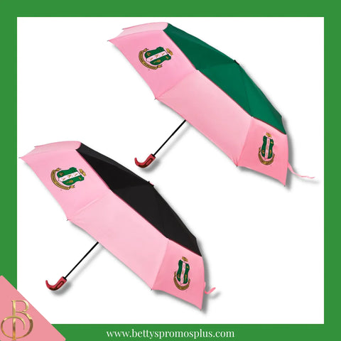 Alpha Kappa Alpha AKA Shield Hurricane Umbrella-Alpha Kappa Alpha Paraphernalia-Alpha Kappa Alpha Umbrellas-Betty's Promos Plus