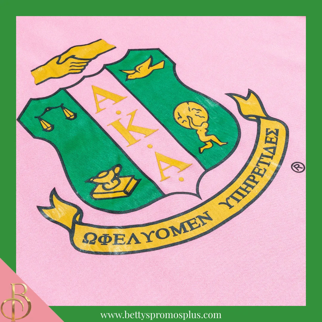 Alpha Kappa Alpha AKA Shield Performance Moisture Wicking Screen Printed Workout T-Shirt-Alpha Kappa Alpha Paraphernalia-Alpha Kappa Alpha T-Shirts-Betty's Promos Plus