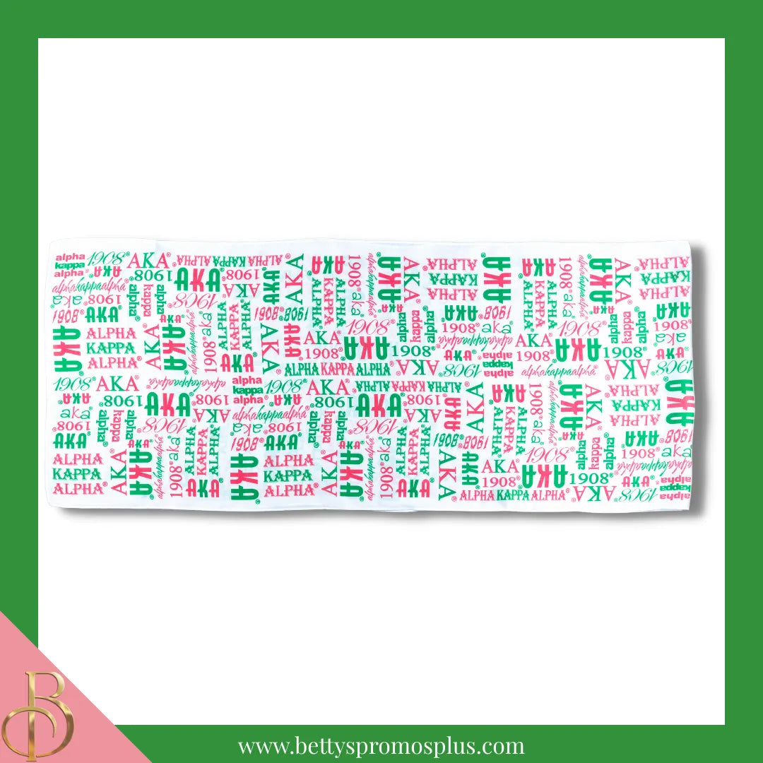 Alpha Kappa Alpha AKA Signature Scarf-Alpha Kappa Alpha Paraphernalia-Alpha Kappa Alpha Scarf-Betty's Promos Plus