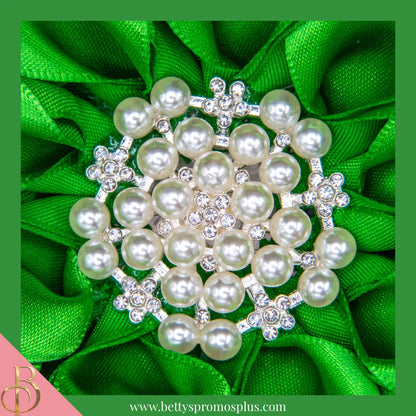 Alpha Kappa Alpha AKA Silk Flower Brooch-Alpha Kappa Alpha Paraphernalia-Alpha Kappa Alpha Lapel Pin-Betty's Promos Plus