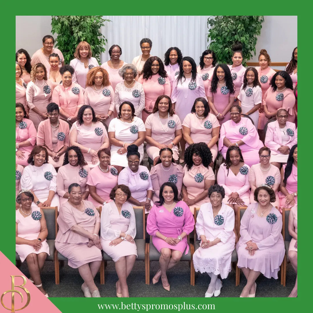 Alpha Kappa Alpha AKA Silk Flower Lapel Pin-Alpha Kappa Alpha Paraphernalia-Alpha Kappa Alpha Lapel Pin-Betty's Promos Plus