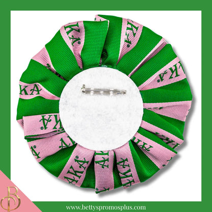 Alpha Kappa Alpha AKA Silk Flower Lapel Pin-Alpha Kappa Alpha Paraphernalia-Alpha Kappa Alpha Lapel Pin-Betty's Promos Plus