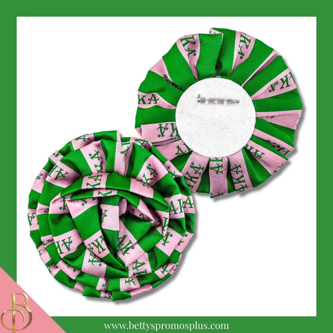 Alpha Kappa Alpha AKA Silk Flower Lapel Pin-Alpha Kappa Alpha Paraphernalia-Alpha Kappa Alpha Lapel Pin-Betty's Promos Plus