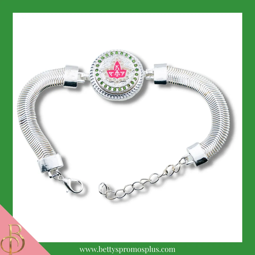 Alpha Kappa Alpha AKA Snap Button Bracelet Jewelry with Interchangeable Snaps-Alpha Kappa Alpha Paraphernalia-Alpha Kappa Alpha Bracelet-Betty's Promos Plus