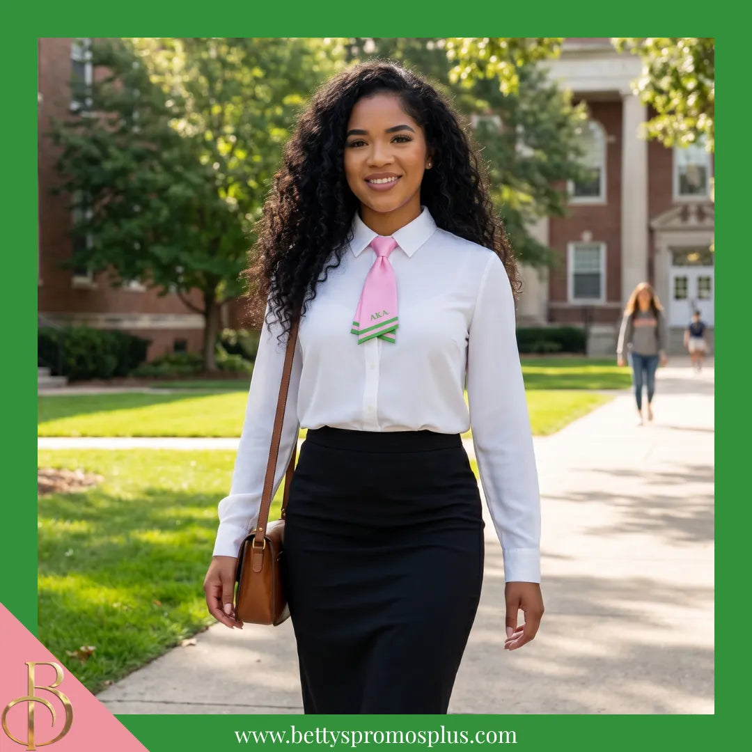 Purchase Alpha Kappa Alpha AKA Pink & Green Bowtie Online