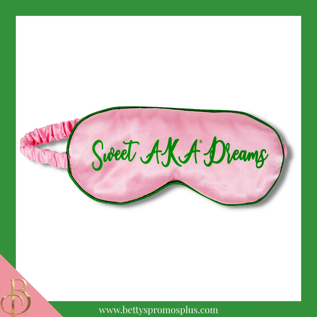 Alpha Kappa Alpha AKA "Sweet AKA Dreams" Sleep Mask-Pink-Alpha Kappa Alpha Paraphernalia-Alpha Kappa Alpha Sleep Mask-Betty's Promos Plus