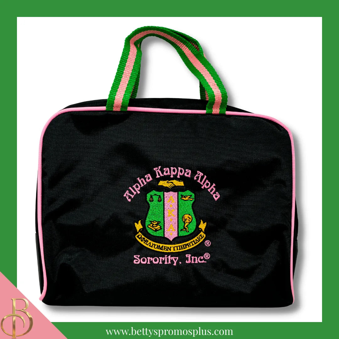 Alpha Kappa Alpha AKA Toiletry Bag Set of 3 Makeup Travel Kit Bathroom and Luggage Organizer-Alpha Kappa Alpha Paraphernalia-Alpha Kappa Alpha Cosmetic Case-Betty's Promos Plus