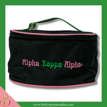 Alpha Kappa Alpha AKA Toiletry Bag Set of 3 Makeup Travel Kit Bathroom and Luggage Organizer-Alpha Kappa Alpha Paraphernalia-Alpha Kappa Alpha Cosmetic Case-Betty's Promos Plus