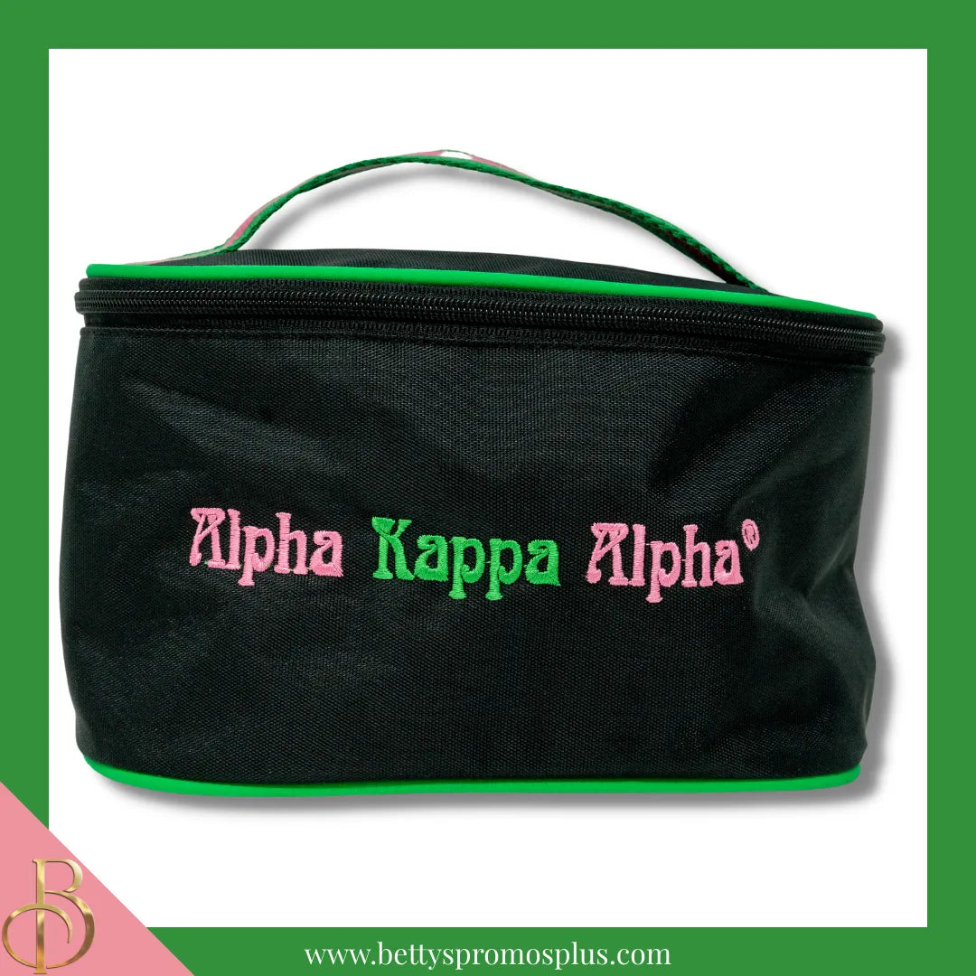 Alpha Kappa Alpha AKA Toiletry Bag Set of 3 Makeup Travel Kit Bathroom and Luggage Organizer-Alpha Kappa Alpha Paraphernalia-Alpha Kappa Alpha Cosmetic Case-Betty's Promos Plus