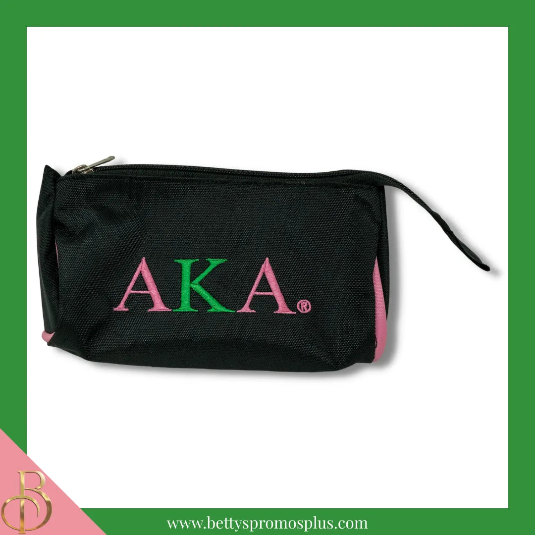 Alpha Kappa Alpha AKA Toiletry Bag Set of 3 Makeup Travel Kit Bathroom and Luggage Organizer-Alpha Kappa Alpha Paraphernalia-Alpha Kappa Alpha Cosmetic Case-Betty's Promos Plus