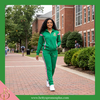 Alpha Kappa Alpha AKA Track Suit Set-Alpha Kappa Alpha Paraphernalia-Alpha Kappa Alpha Track Suit-Betty's Promos Plus