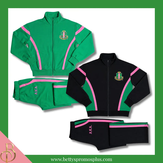 Alpha Kappa Alpha AKA Track Suit Set-Alpha Kappa Alpha Paraphernalia-Alpha Kappa Alpha Track Suit-Betty's Promos Plus