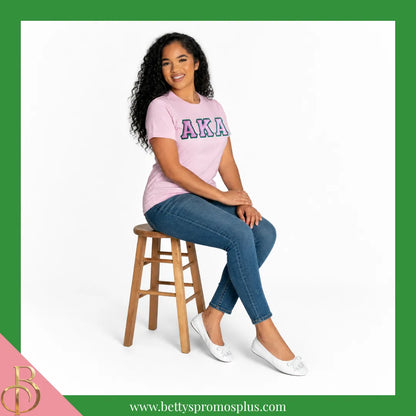 Alpha Kappa Alpha AKA Uninterrupted White Embroidered Ballet Flats with Carrying Case-Alpha Kappa Alpha Paraphernalia-Alpha Kappa Alpha Ballet Flats-Betty's Promos Plus
