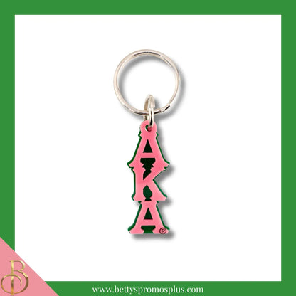 Alpha Kappa Alpha AKA Vertical Greek Letters Acrylic Keychain-Pink-Small-Alpha Kappa Alpha Paraphernalia-Alpha Kappa Alpha Keychain-Betty's Promos Plus