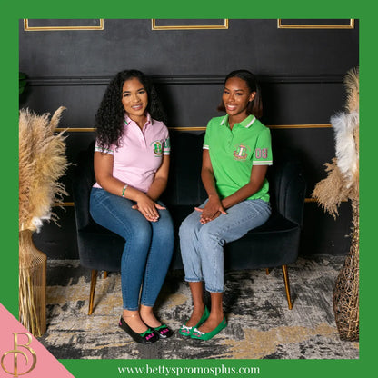 Alpha Kappa Alpha Ballet Flats w/ Carrying Case-Alpha Kappa Alpha Paraphernalia-Alpha Kappa Alpha Ballet Flats-Betty's Promos Plus