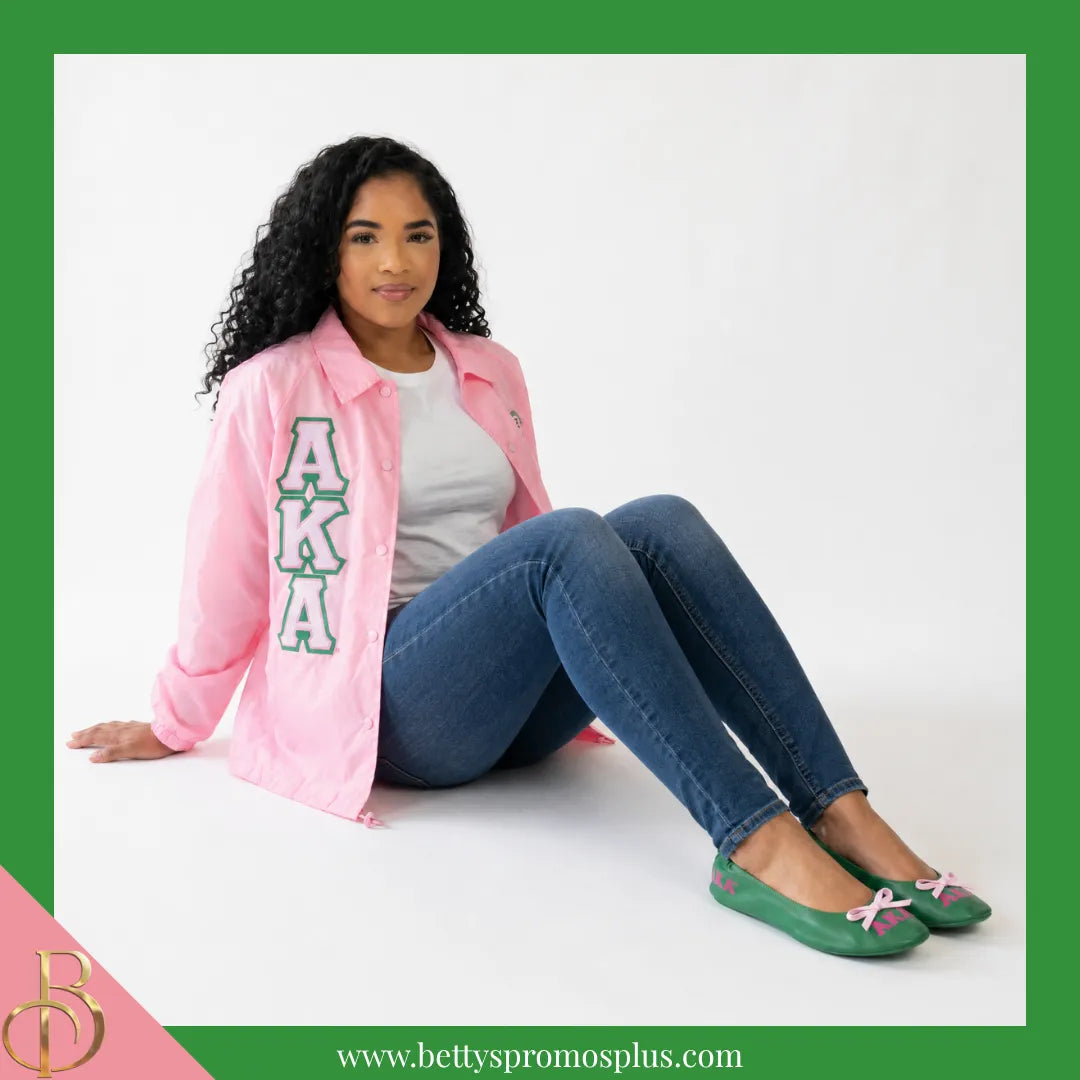 Alpha Kappa Alpha Ballet Flats w/ Carrying Case-Alpha Kappa Alpha Paraphernalia-Alpha Kappa Alpha Ballet Flats-Betty's Promos Plus