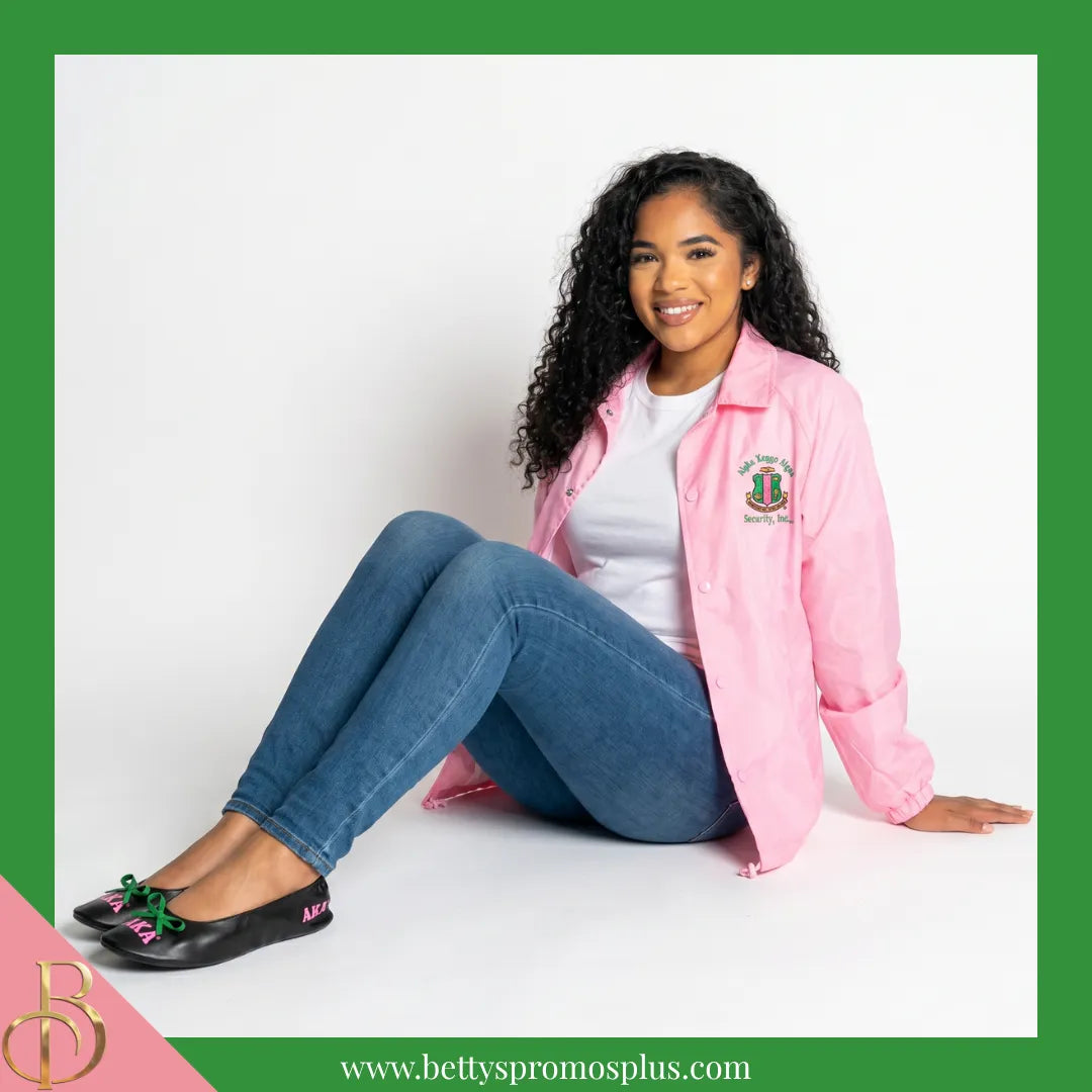 Alpha Kappa Alpha Ballet Flats w/ Carrying Case-Alpha Kappa Alpha Paraphernalia-Alpha Kappa Alpha Ballet Flats-Betty's Promos Plus