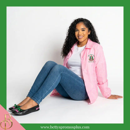 Alpha Kappa Alpha Ballet Flats w/ Carrying Case-Alpha Kappa Alpha Paraphernalia-Alpha Kappa Alpha Ballet Flats-Betty's Promos Plus
