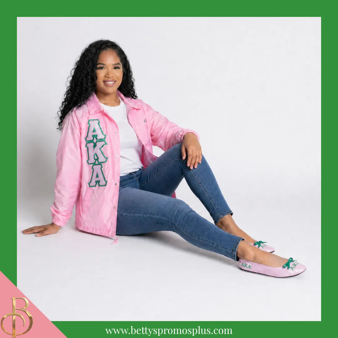 Alpha Kappa Alpha Ballet Flats w/ Carrying Case-Alpha Kappa Alpha Paraphernalia-Alpha Kappa Alpha Ballet Flats-Betty's Promos Plus