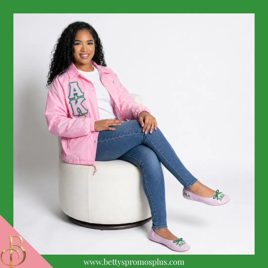 Alpha Kappa Alpha Ballet Flats w/ Carrying Case-Alpha Kappa Alpha Paraphernalia-Alpha Kappa Alpha Ballet Flats-Betty's Promos Plus