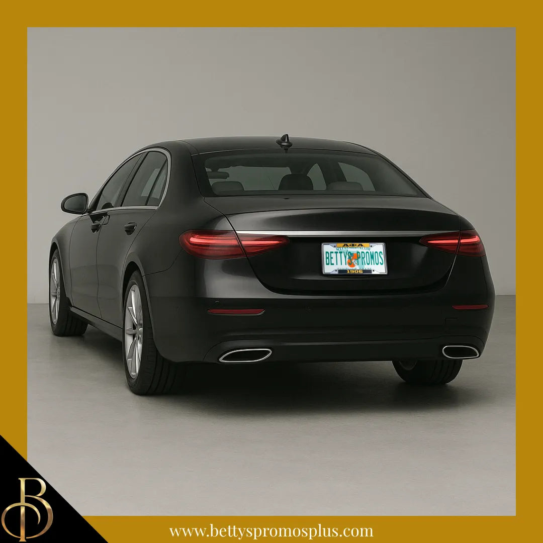Alpha Phi Alpha ΑΦΑ 1906 Chrome Laser Engraved Mirrored Acrylic Auto Tag License Plate Frame-Alpha Phi Alpha Paraphernalia-Alpha Phi Alpha Auto Tag Frame-Betty's Promos Plus