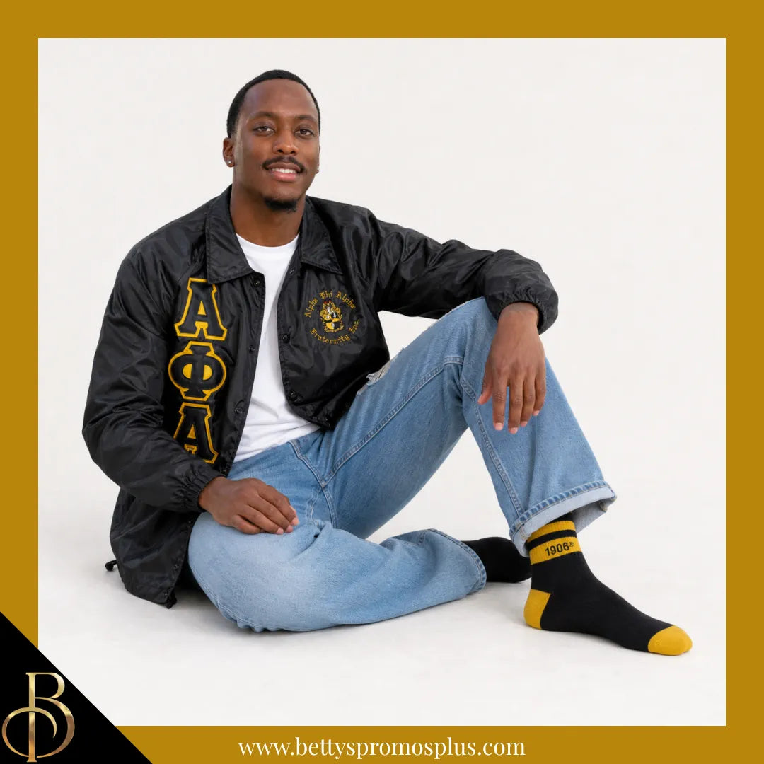 Alpha Phi Alpha ΑΦΑ 1906 Quarter Socks-Alpha Phi Alpha Paraphernalia-Alpha Phi Alpha Socks-Betty's Promos Plus